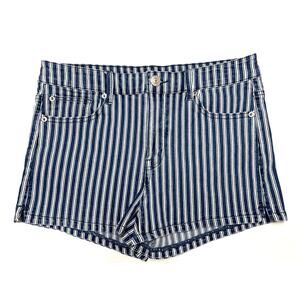 American Eagle Shorts, Dark Wash Stripes, Next Level Stretch, High rise, Size 10